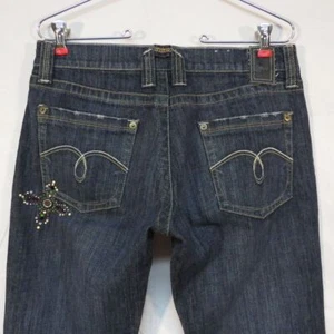 Petrol Jeans Amber SS Bling Design on right hip left lower leg Size 6 W 28 L34 - Picture 1 of 3