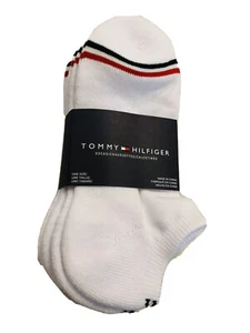 3pairs/pk Tommy Hilfiger Men's Ankle lowcut Socks WHITE L uk8-10/ Women's 9-12 - Picture 1 of 4