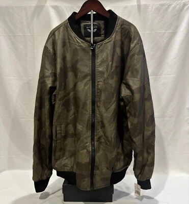 NUEVA Chaqueta de Camuflaje Brave Soul London Para Hombre Forro de Piel Sintética con Cremallera Talla XL Foto 1 de 4