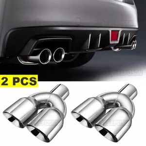 9.5” Long 2.5" ID 3.5" OD Dual Exhaust Tip Exhaust Pipe Tip For Infiniti G35 G37 - Picture 1 of 11