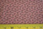 By 1/2 Yd, Red Calico on Brown Quilt Cotton, "Cotton Club", Marcus/Barnes, B29