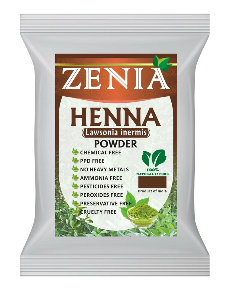 1lb (454g) Zenia Pure Henna Powder (Lawsonia inermis) Hair Dye Body Art Quality