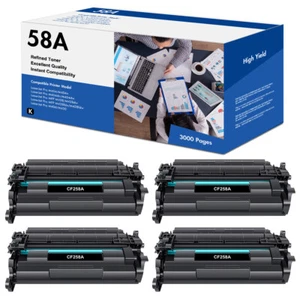 Tóner 4PK CF258A 58A SIN CHIP compatible con HP LaserJet Pro M404 M404dw M428fdw - Imagen 1 de 8