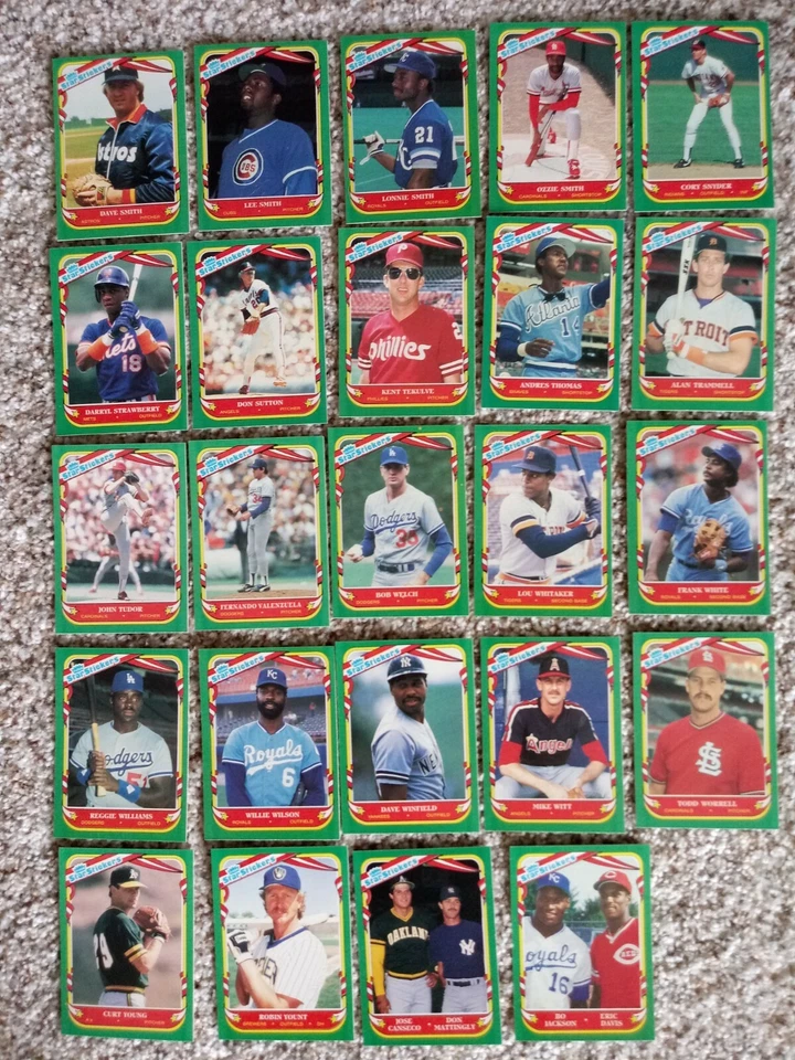 1987 Fleer Baseball Star Stickers. Also Team Stickers. Choose From Dropdown - Image 1 of 1