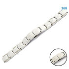 15mm ODEON Vintage Swiss Stainless Steel Metal Watch Band, Silver Color. #168#