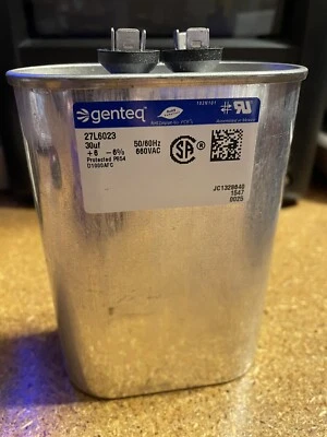 30uF 660Vac Motor Run Capacitor 660V AC 30mfd 27L6023 D1000AFC P854 - Image 1 of 4