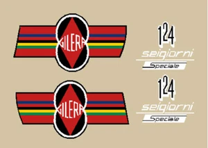 GILERA 124 SIX DAYS SPECIAL SERIE AUFKLEBER STICKERS  - Bild 1 von 1