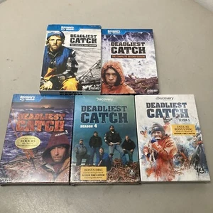 Deadliest Catch Complete Seasons 1-5 DVD 1,2,3,4,5 set lot ~ (3,4&5 -Brand new) - Picture 1 of 5