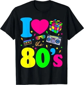 I Love The 80s Clothes for Women and Men Party Funny Tee T-Shirt-- - Picture 1 of 12