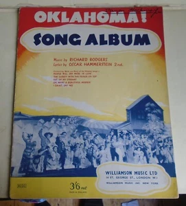 Musical Sheet Music Oklahoma Rogers & Hammerstein Words & Score Williamson 1943 - Picture 1 of 3