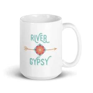 River Gypsy Coffee Mug, Boho, Camping, Lake, Wanderlust, Outdoors - Picture 1 of 2