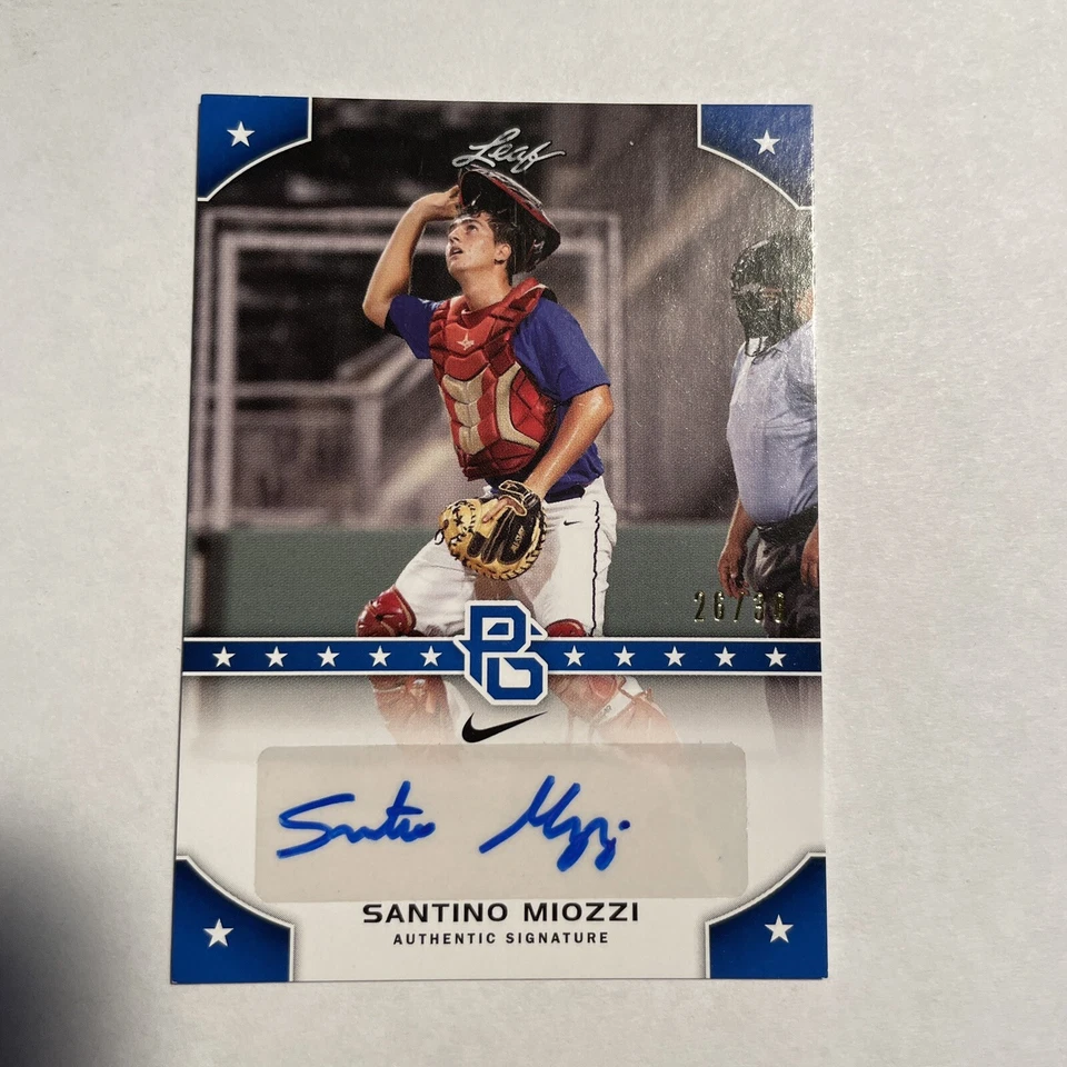 2015 Leaf Perfect Game National Showcase Blue /30 Santino Miozzi #PG-SM1 Auto - Image 1 of 1