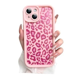 Case for Leopard Printed Pattern Cute Cheetah Phone Case Soft iPhone 15 Pink - Picture 1 of 7