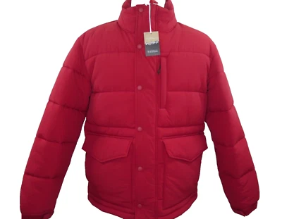 J.Crew Nordic Puffer Jacket Men Primaloft Red Full Zip Winter Coat Large NWT NEW - Image 1 of 4