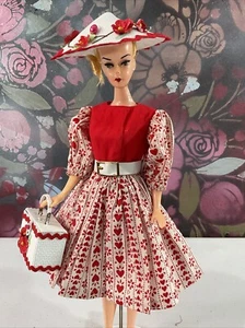 VINTAGE RARE HONG KONG LILLI BARBIE DOLL - ooak RED DRESS - Picture 1 of 19