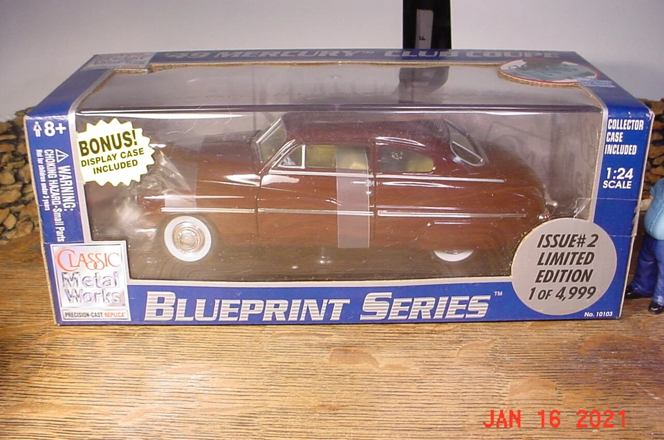 1949 Mercury Club Coupe Maroon 1:24 Classic Metal Works - Image 1 of 1