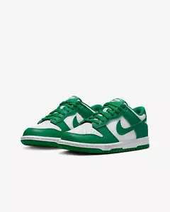Nike Dunk Low GS White Malachite Green Big Kids Boy's Youth 4.5 - Picture 1 of 9