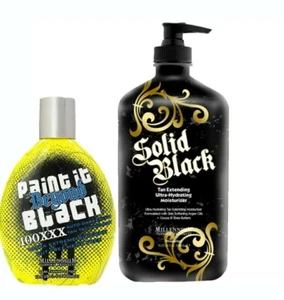 Millennium tanning PAINT IT BEYOND BLACK 100 Bronzer + SOLID BLACK TAN EXTENDER - Picture 1 of 1