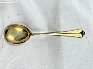 Spoon Norway Sterling Silver  David Andersen  Gilt Jam Ice Cream Enamel Lg. Size - Picture 1 of 8