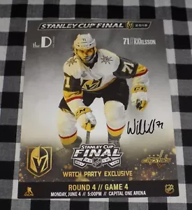 William Karlsson Firmado Las Vegas Golden Knights 8x10 Temporada 1 Reloj Fiesta - Imagen 1 de 1