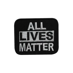 All Lives Matter Embroidered Iron on Sew on Patch Badge For Clothes 7.5cm x 6 cm - Picture 1 of 1