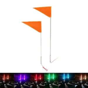 12V 5050 RGB 3ft/4ft/5ft LED Whip Light 30 Mode 13-22W/16-30W Flagpole Banner La - Picture 1 of 13