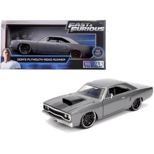 Jada 1/24 F&F Dom's Plymouth Road Runner Gray with Black Hood Stripe-30745 - Picture 1 of 1