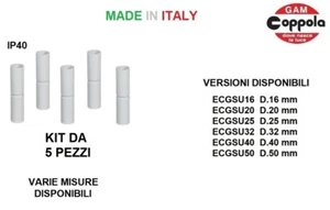 ELETTROCANALI GIUNTO MANICOTTO GIUNZIONE PER TUBO RK  IP40 VARI MISURE DISP. 5PZ - Foto 1 di 3