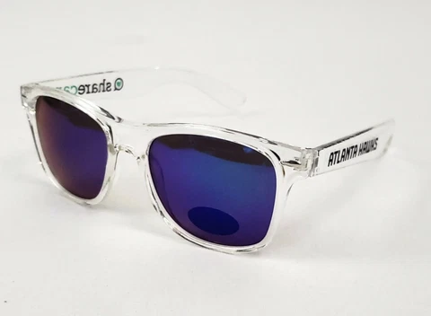 Atlanta Hawks Clear Frame Wayfarer Style Adult Sunglasses - NBA Promotional NEW Cover