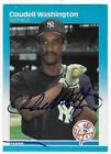 Claudell Washington 1987 Fleer Autographed Signed # 119 New York Yankees Decease