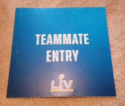 2021 Superbowl LV Teammate 入场标志 Tom Brady's Last Superbowl 海盗队 — 第 1/2 张图片