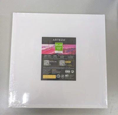 7 x Arteza Square Cotton Art Canvas Panels 12 x 12 Inches 30 x 30 cm canvasses - Image 1 of 2