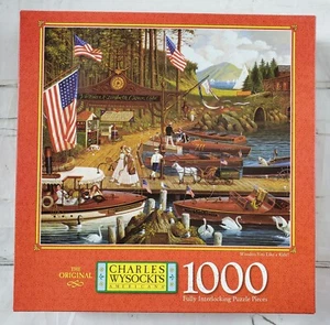 Vintage Charles Wysocki's Americana Wooden You Like a Ride 1000 Piece Puzzle '97 - Picture 1 of 1