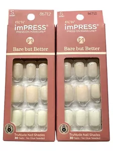 2x Kiss Impress Press-On Maniküre Nägel - blank aber besser - ganz natürlich IMB01 - Bild 1 von 6
