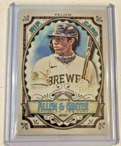 Tarjeta Rip Christian Yelich 2021 Topps Allen and Ginter SP #d/99 ¿Sin rasgar 1/1? - Imagen 1 de 2