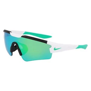 New KIDS Nike EV24005 100 White & Green CLOAK Sunglasses with Green Mirror Lens - Picture 1 of 4