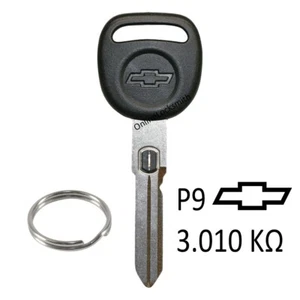 Nueva llave de encendido VATS P9 para Chevrolet Corvette 97-04 llave de resistencia #9 598519 B82 - Imagen 1 de 5