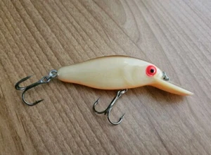 Vintage Bomber Smilin' Minnow 3" Screwtail Crankbait - Bone - Picture 1 of 3