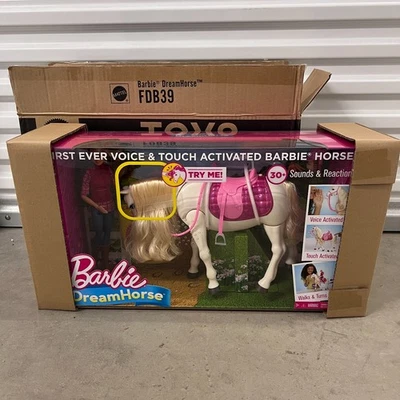 NEW Mattel Barbie Dream Horse Voice Touch Activated Walking MIB w/ SHIPPER 2016 - Image 1 of 4