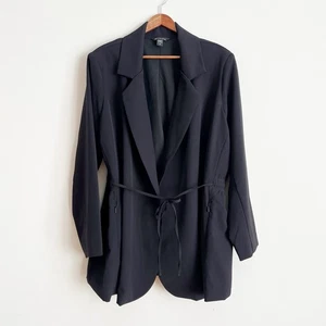 Athleta Blazer 20 Black Endless Primatwill Jacket Tie Waist PrimaStretch 860105 - Picture 1 of 13