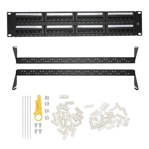 48 Ports Network Patch Panel UL Listed High Speed 10G CAT6 RJ45 Network Patc BEA - Picture 1 of 12