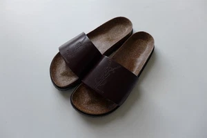 Saint Laurent Jimmy Sandalen Pantoletten in braunem Leder - Gr. 40 - Neu mit Karton, UVP 640£ - Bild 1 von 15