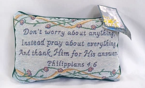 Inspirierend Philipper 4:6 Bibelvers Dekokissen Deko christliches Geschenk - Bild 1 von 7