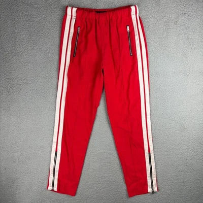 Rag & Bone Pants Womens Extra Small XS Red White Stripe Milo Track Ankle Zipper - Image 1 of 4