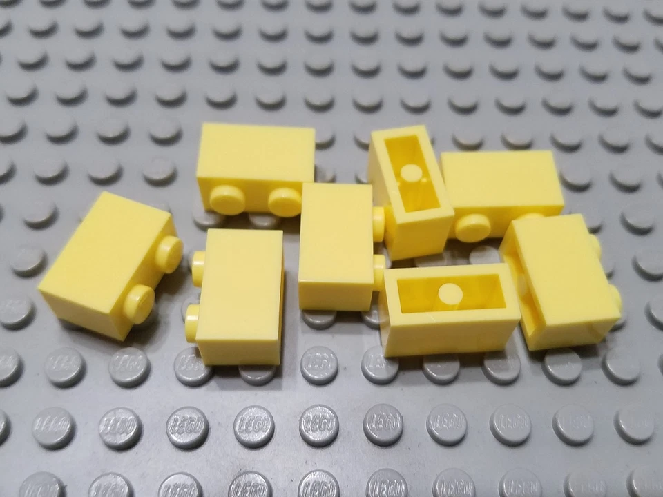 New LEGO Lot of 8 Bright Light Yellow 1x2 Girls Friends Building Brick Pieces - Image 1 of 1