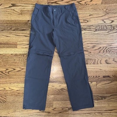 Pantalones Convertibles Deportivos Eastern Mountain Hombres 33-32 Gris Exterior Senderismo Recto Foto 1 de 4