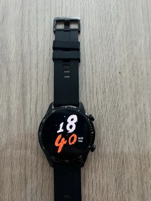 Huawei Watch GT2 46mm Boîtier en Acier Inoxydable, Bracelet en Fluoroélastomère - Photo 1/4