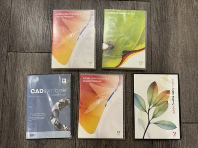 Lote de 5 software ADOBE CS3 Creative Suite 3 taller de video CAD Mac Macintosh Foto 1 de 4