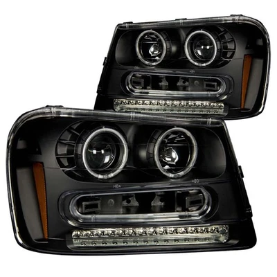 Anzo 111127 Black Projector w/ Halogen Bulbs Headlights for 02-09 Trailblazer Foto 1 de 4