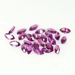 2.75 Ct [25 Pcs Lot] Marquise 4 x 2 MM 100% Natural Pinkish Red Rhodolite !!! - Picture 1 of 5
